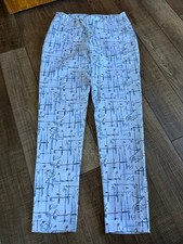 Lilly Pulitzer Luxletic Corso Talk Birdie To Me Golf Pants Sz. 4 Crew Blue