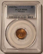 Mexico 1964 Mo 1 Centavo MS66 PCGS