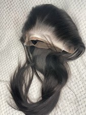 Lace Front Wig Natural Black Human Hair Pre-Plucked Hairline