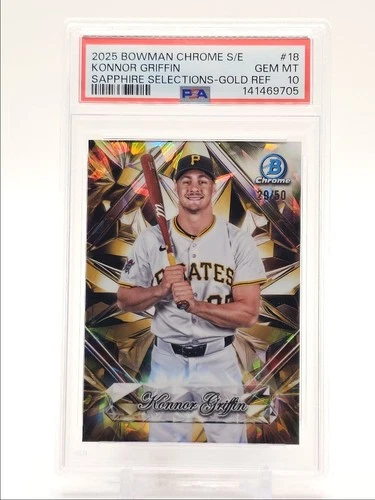 KONNOR GRIFFIN 2025 BOWMAN CHROME SAPPHIRE SELECTIONS GOLD /50 PSA 10 Q2754