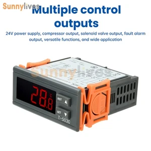 Smart Temperature Control Thermostat Dual-Channel Sensor for laser chiller DC24V