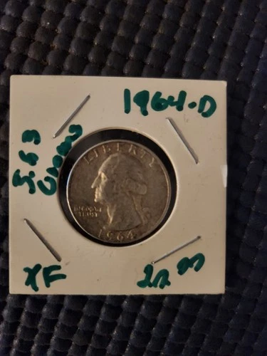 1964-D Washington Quarter Circulated Denver Silver Uncertified 25C