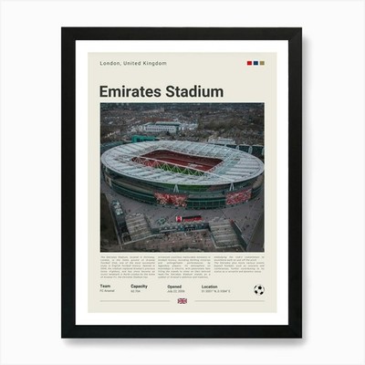 Arsenal Emirates Stadion Kunstdruck gerahmt Wandbild Poster Leinwanddruck Bild
