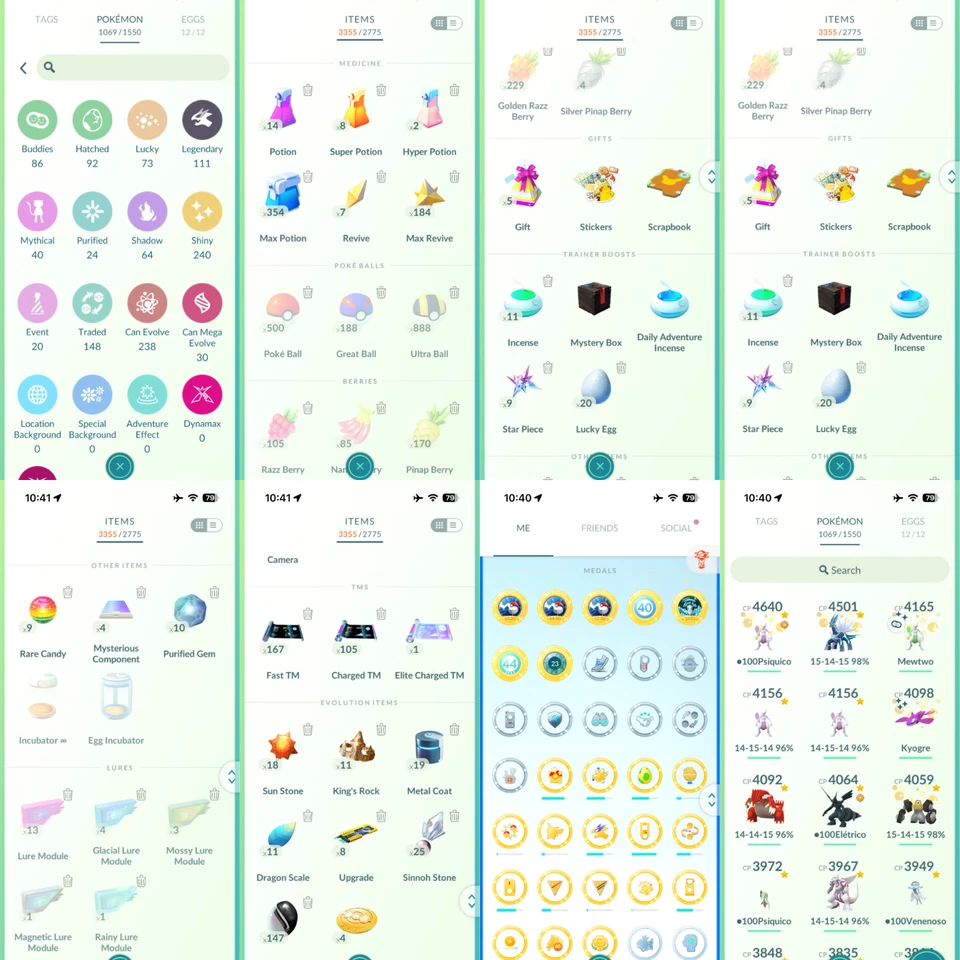 Pokémon Acc Go Lvl 65/ 2016/ 111 Legendary/ 240 Shiny/ 73 Lucky/ 1.2M Stardust/ - Image 2 of 4