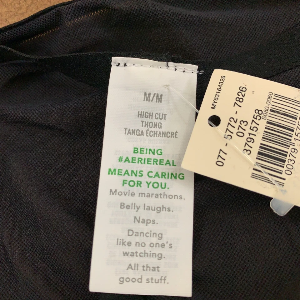Panty de mujer Aerie talla mediana verde lima boybrief negro tanga en G 2 piezas nuevo con etiquetas Foto 4 de 4