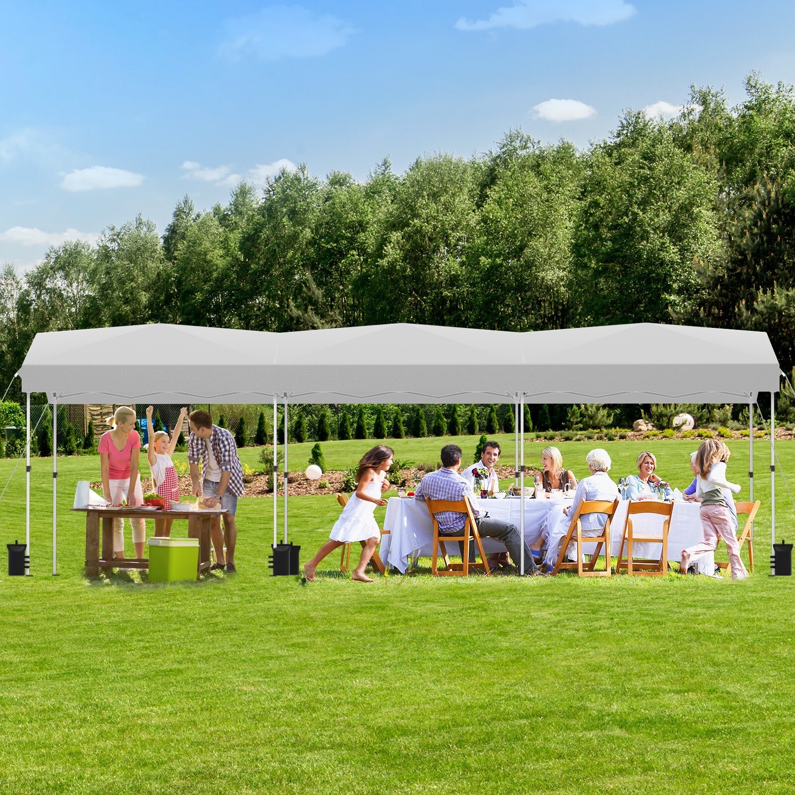 Heavy Duty Carport 10x30ft Pop up Canopy Waterproof Car Garage with Sidewalls