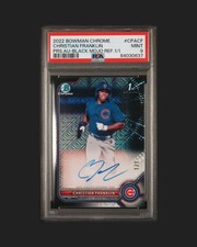 2022 Bowman Chrome Prospect Auto Christian Franklin #CPA-CF BLACK MOJO 1/1 PSA 9