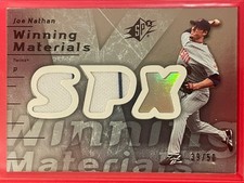 2007 SPx Joe Nathan Winning Materials Dual Jerseys Silver /50 #WM-JN Baseball