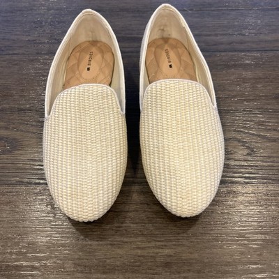 Birdies The Starling Shoes Women's 9.5 Yellow Raffia Woven Flats Loafers