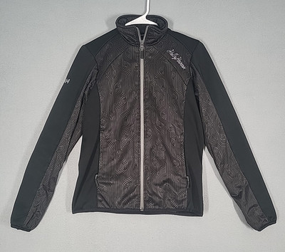 Helly Hansen Jacket Womens Small Black Polyester Full Zip Fleece Lined Outdoor
