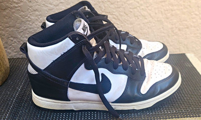 Nike Dunk High Black/White Men s Lace-Up Rubber Sole Sneaker DD1399-105 2022