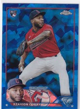 2023 TOPPS SAPPHIRE #513 XZAVION CURRY- CLEVELAND GUARDIANS