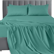 LUX D cor Queen Sheet Set - 4 Piece Ultra-Soft Microfiber Bed Sheets with F
