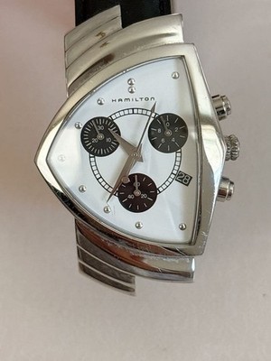 Hamilton Ventura H244121 32mm Chronograph Panda Qz Men's Watch Tested