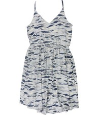 A-Line Womens Waves A-line Dress, Blue, Medium