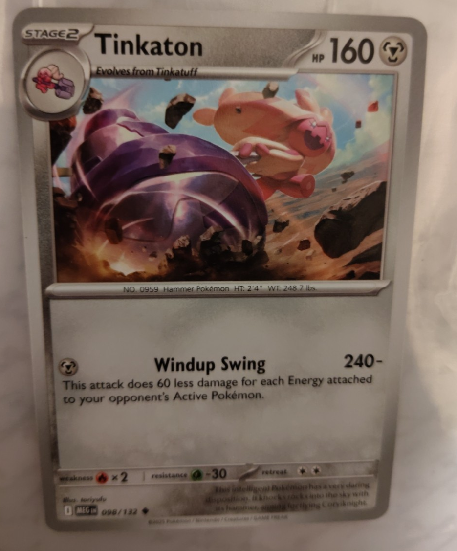 Tinkaton 098/132 Mega Evolution Uncommon Pokmon Card English Tinkaton 098/132 Mega Evolution Uncommon Pokmon Card English
