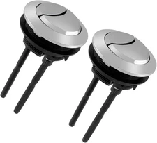 2 Pack Dual Push Flushing Toilet Button, 58mm Tank Buttons Black 