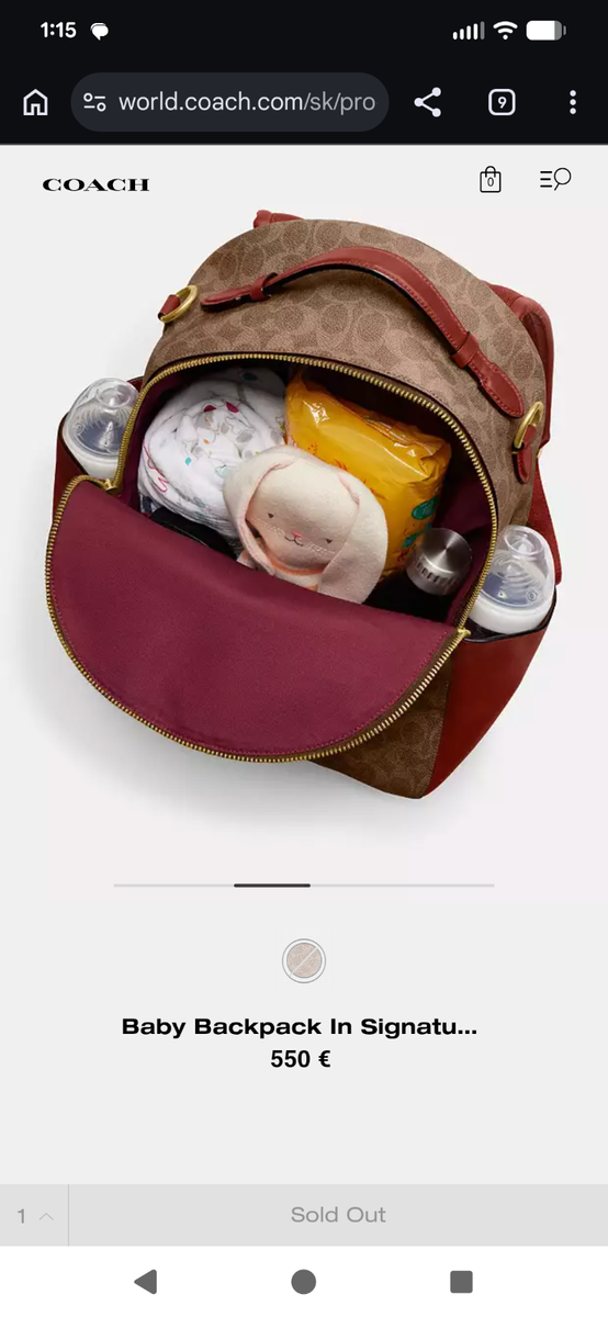coach baby backpack in signature canvas color Brass/Tan/Rust | eBay coach baby backpack in signature canvas color Brass/Tan/Rust | eBay