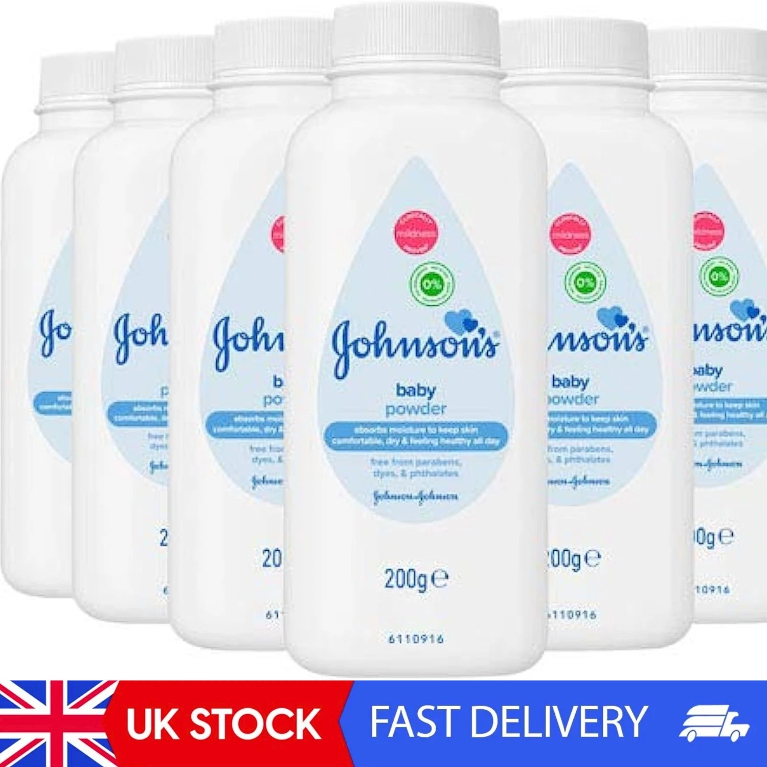 Powder Talc Talcum Soft Skin Care Protect Bottles - Pack Of 6 X 200 G