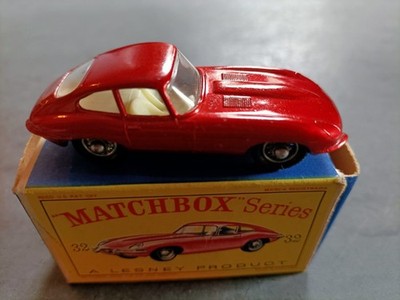 Vintage Matchbox Lesney 'E' Type Jaguar mit Original Box - Rarität!