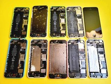  DEFECTIVE  MISSING SCREENS LOT 10X APPLE IPHONE 5C IOS CELL PHONE FOR PARTS