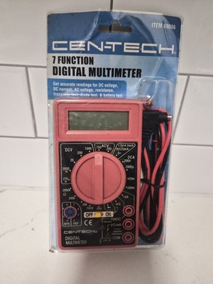 CEN-TECH  7 Function Digital Multi-Meter 69096 Easy-to-Read LCD Readout - NEW