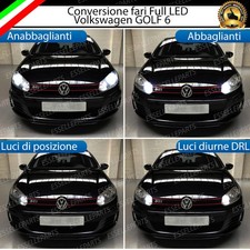 CONVERSIONE FARI FULL LED VW GOLF 6 VI LED CANBUS 3.0 H7 + H15 + T10 W5W BIANCO