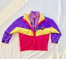 Retro 80s Vintage Nevica Premire Neige Ski Coat Neon Colorblock Fs16 Mc 34l Snow