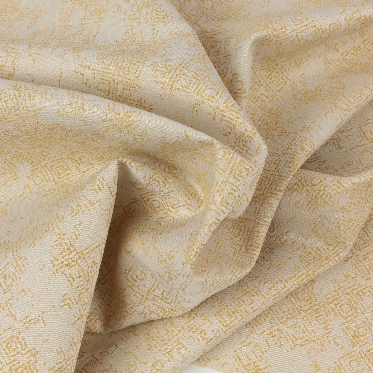 Jacquard Mischgewebe Jacquard Stoff Gelb Stoff Meterware Melina