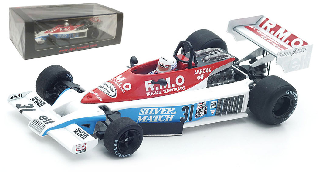 Spark S4839 Martini MK23 #31 Dutch GP 1978 - Rene Arnoux 1/43 Scale