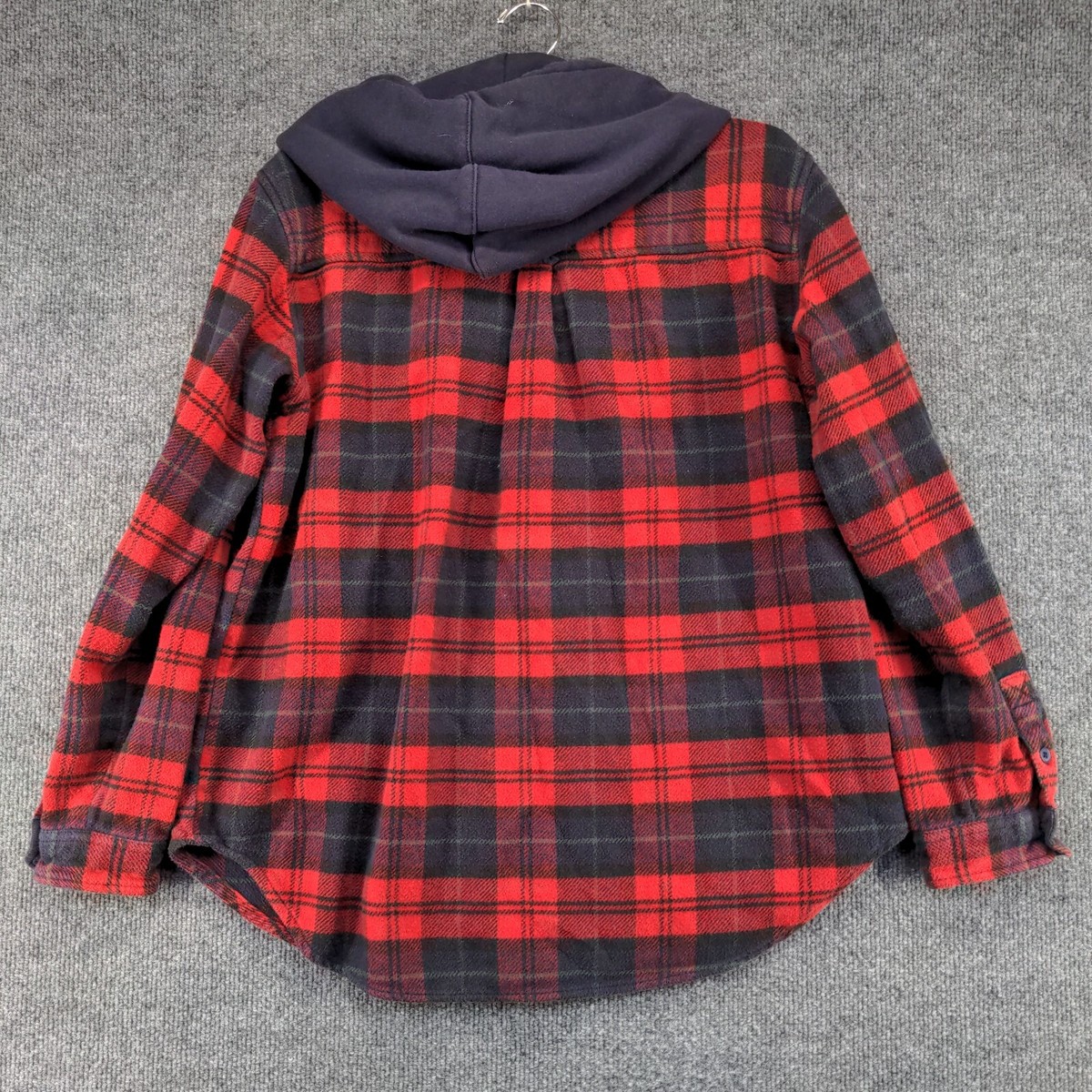 Plaid Hoodie No Boundaries Hooded Flannel Jgppe Shirts Jacket For 