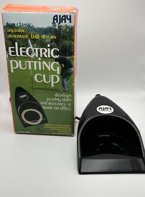Ajay Vintage Auto-Return Putting Practice Ball Hole #20054 Tested Working Box