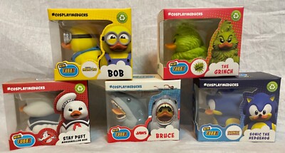 Mini Tubbz Cosplay Rubber Ducks Lot of 5 NEW Bob/Bruce/Stay Puft/Grinch/Sonic