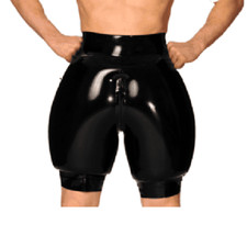 Latex Gummi unterwäsche Shorts Schwarz Mittle Unterhose Sexy Höschen S-XXL 0.4mm