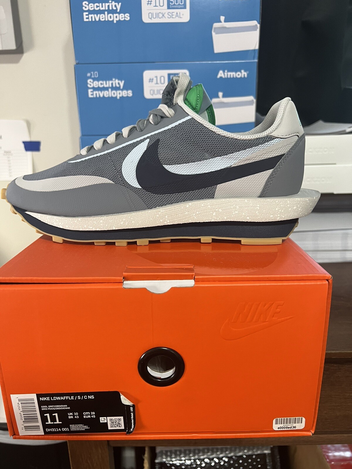 SACAI X NIKE Nike LD Waffle x CLOT x Sacai Kiss Of Death 2 (DH3114 001) da uomo taglia 11 NUOVE