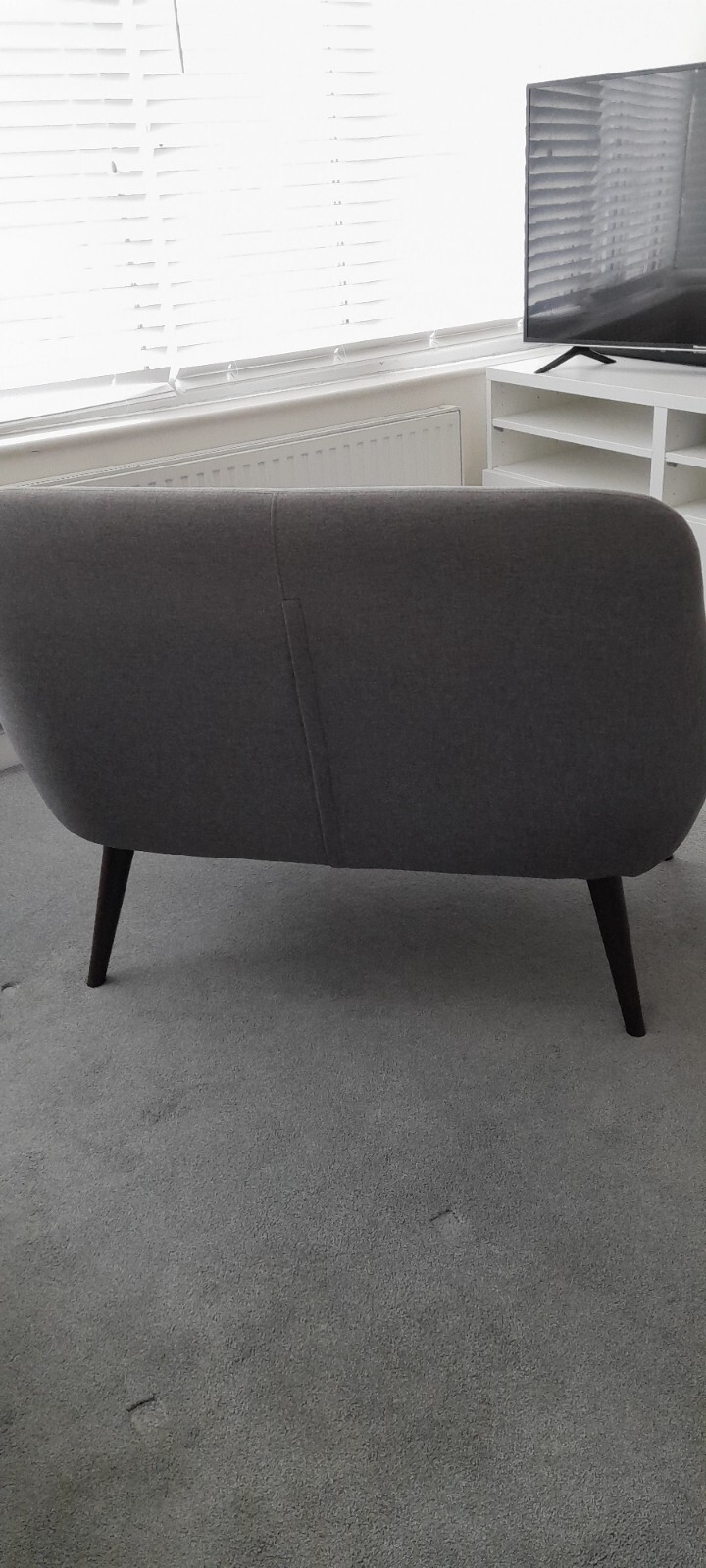 Two Seater Tub Sofa Charcoal Grey eBay