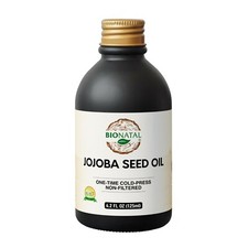BioNatal Egyptian Jojoba Oil 4.2 oz Glass | 100% Pure Cold-Pressed, Unrefined