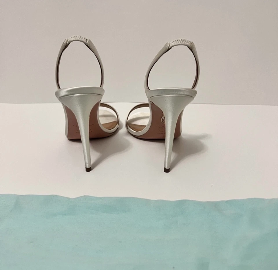 Sandalias Aquazzura satinadas 35,5 blancas Foto 4 de 4