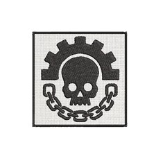 Skull Logo Patch Embroidered Iron-On Applique Sci-fi Table-Top Darkness Cosplay