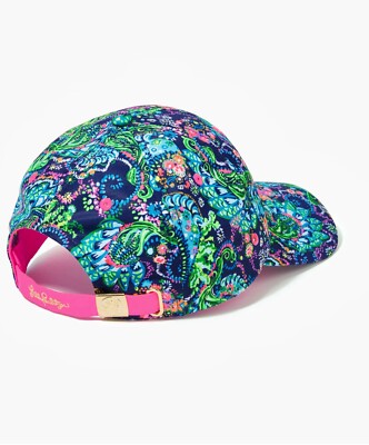 ? LIMITED EDITION?.Lilly Pulitzer Run Around Hat in Ocean Front Blue ? Lilly Pulitzer Run Around Printed Baseball Hat | PGA TOUR  main image 3
