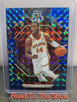 2022-23 Panini Mosaic AJ Griffin Reactive Blue Rookie Atlanta Hawks #201   