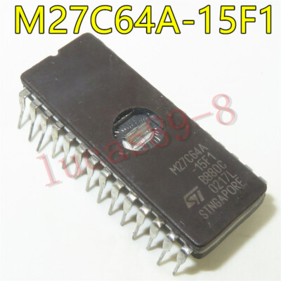 5PCS M27C64A-15F1 DIP-28 EPROM UV 64K-Bit 8K x 8 150ns new