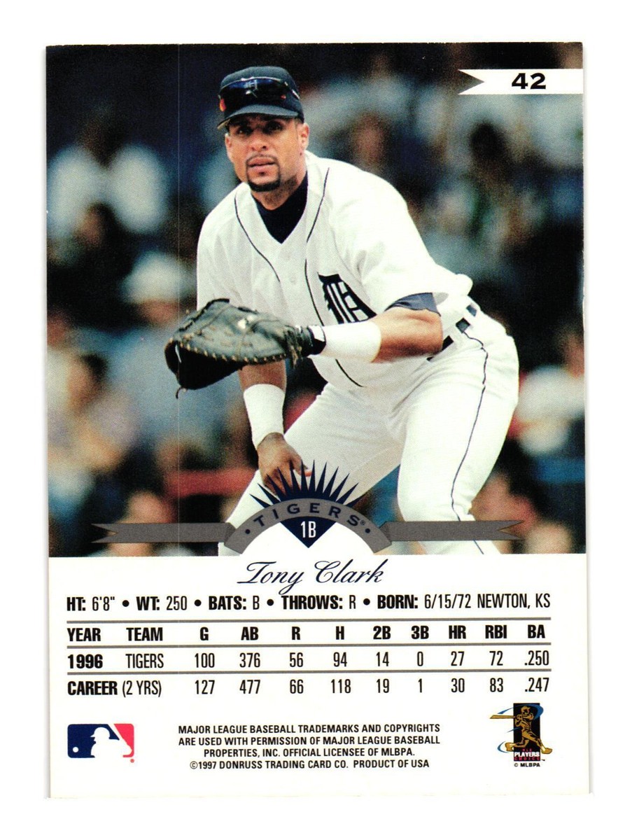 1997 Leaf #42 Tony Clark Detroit Tigers | eBay