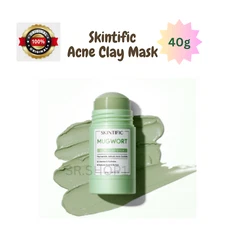 40g SKINTIFIC Mugwort Acne Clay Mask for Anti Pores Reduces Redness Skin Barrier