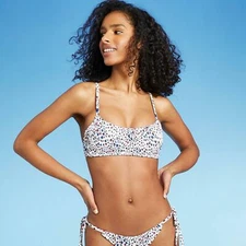 nWT Xhilaration Women's Smocked Bralette Bikini Top XS Small Medium Large