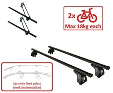 Satz Dachträger + Fahrrad Ständer für 2 Bikes M102B/120 für Opel Corsa E 14-19