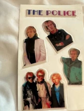 Vintage 1980's The Police Sting Rock Pop Music Puffy Stickers Band Eighties