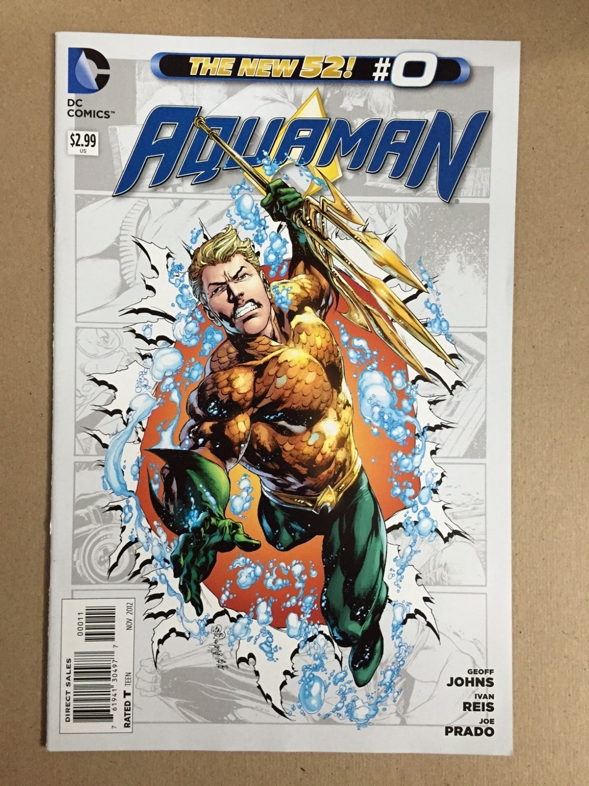 AQUAMAN #0 (2012) FIRST PRINT DC COMICS NEW 52 JUSTICE LEAGUE GEOFF ...