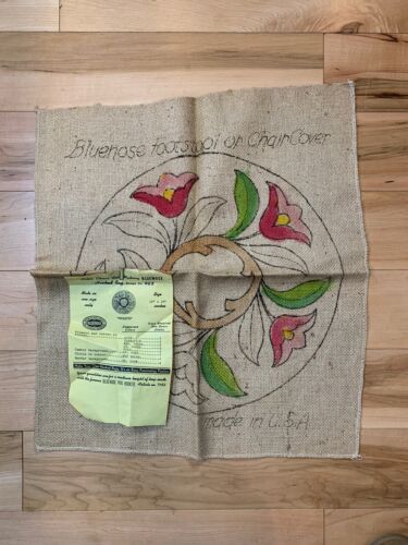 NEW Blue Nose VTG Floral #923 Rug Hooking Pattern Burlap Canvas Square USA Made