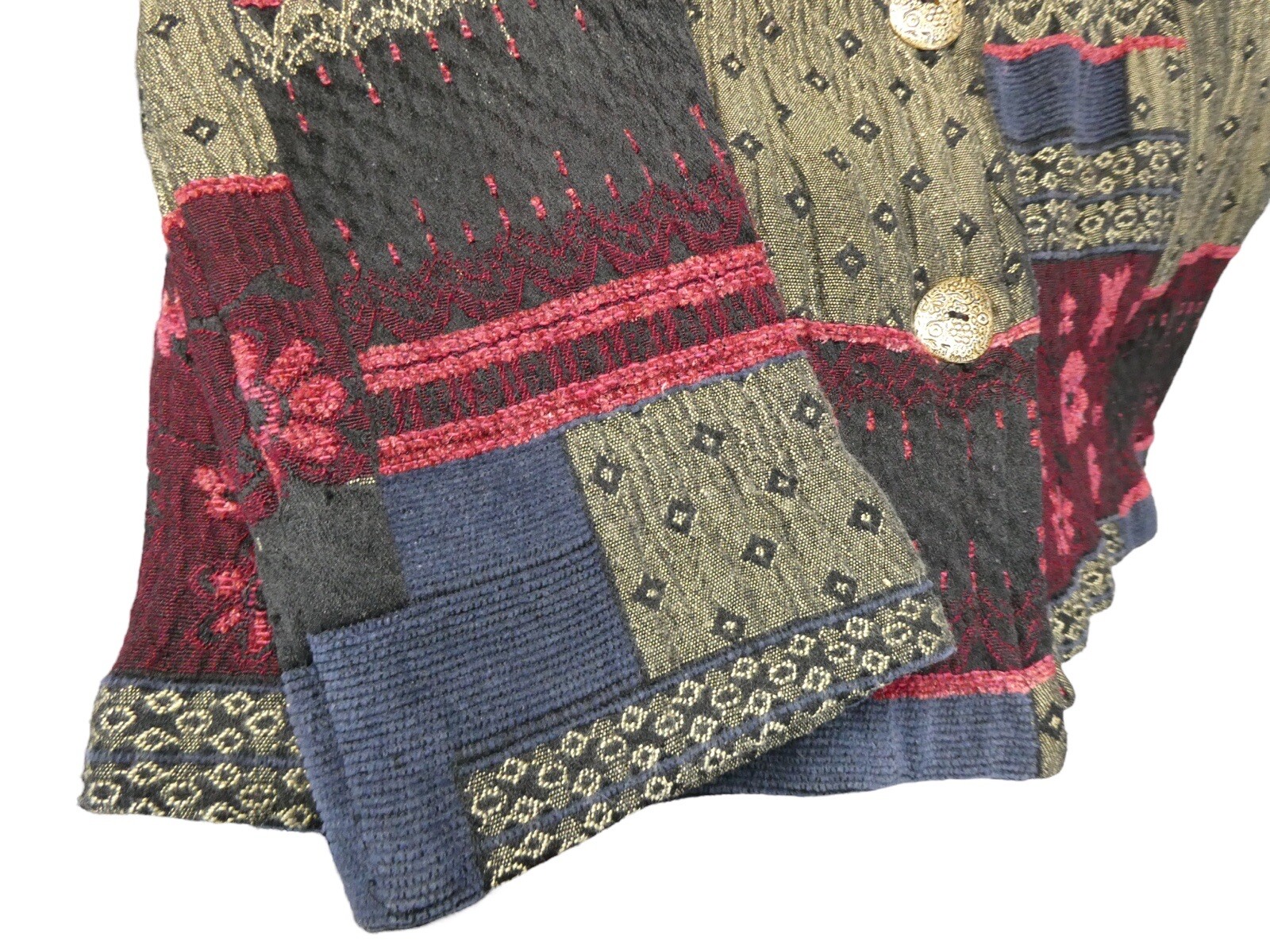 TravelSmith Patchwork Textured Jacket Button Fron… - image 4